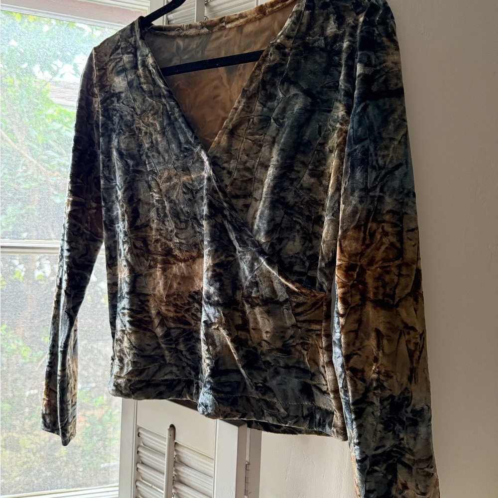 Vintage Velvet Tie-Dye Top